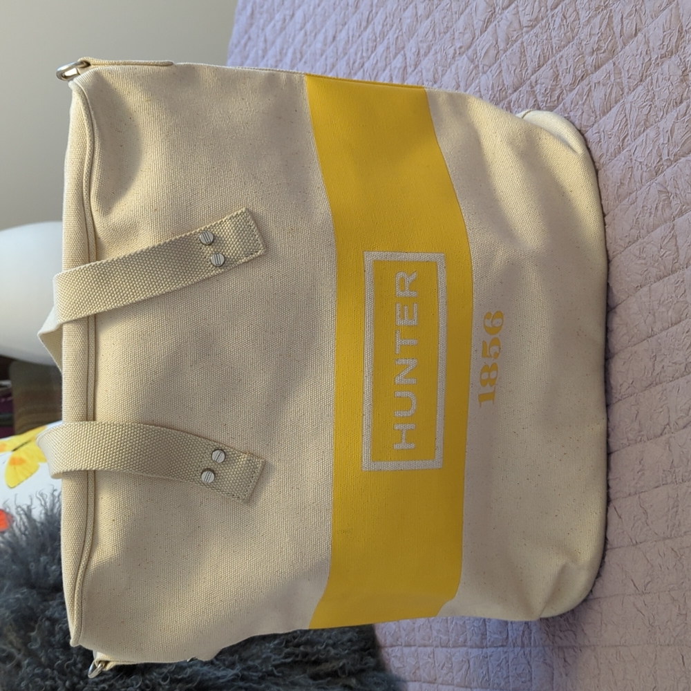 Hunter Cream and Yellow Tote Bag